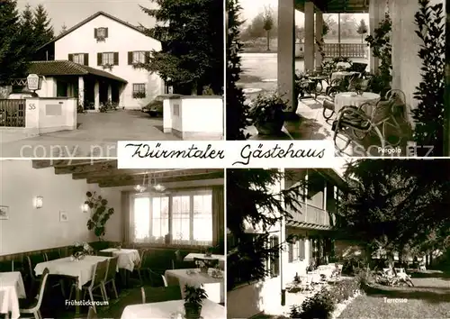 AK / Ansichtskarte  Graefelfing Wuermtaler Gaestehaus Pergola Fruehstuecksraum Terrasse Graefelfing