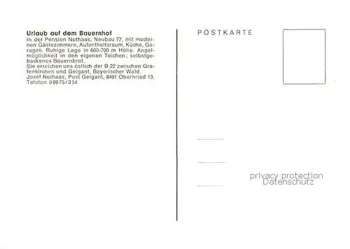 AK / Ansichtskarte  Obernried Pension Nothaas Panorama Weiher Obernried