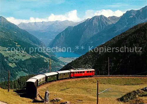 AK / Ansichtskarte  Eisenbahn Rhaetische Bahn Alp Gruen Puschlav Veltlin Eisenbahn