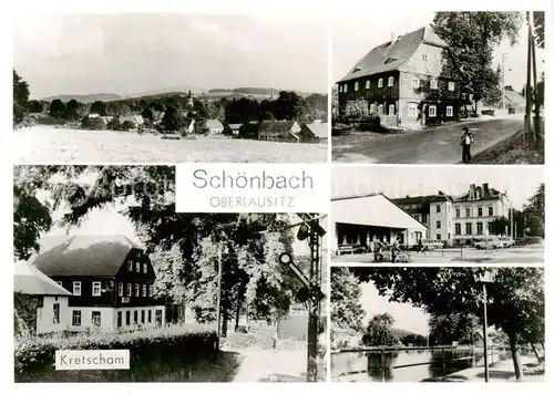 AK / Ansichtskarte  Schoenbach_Sachsen Panorama Kretscham Ortspartien Schoenbach Sachsen