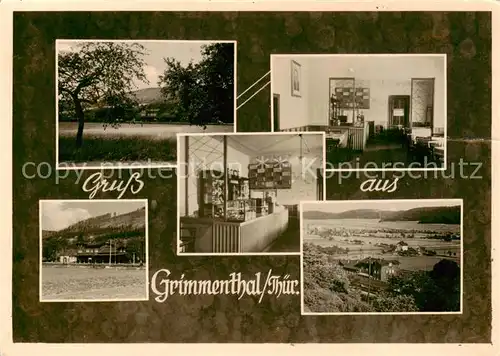 AK / Ansichtskarte  Grimmenthal_Obermassfeld Panorama Gasthof Theke Gaststube Teilansichten Grimmenthal Obermassfeld