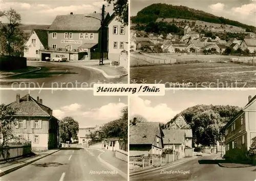 AK / Ansichtskarte  Henneberg_Meiningen HO Lebensmittel Unterdorf Hauptstrasse Lindenhuegel Henneberg Meiningen