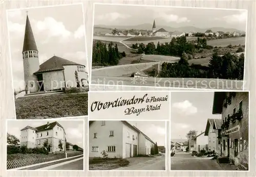 AK / Ansichtskarte  Oberdiendorf_Hauzenberg Kirche Panorama Ortspartien 