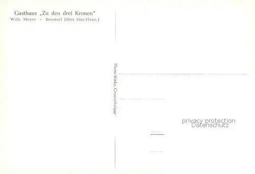 AK / Ansichtskarte  Benstorf Panorama Gasthaus Zu den drei Kronen Gaststube Benstorf