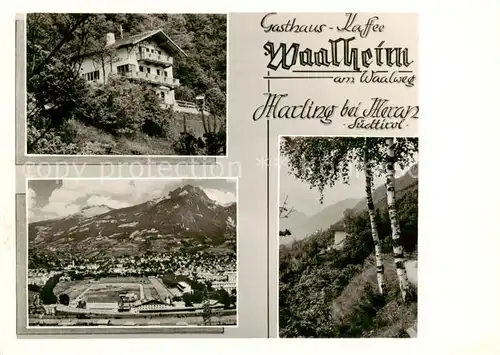 AK / Ansichtskarte  Marling_Marlengo_IT Gasthaus Kaffee Waalheim Panorama 