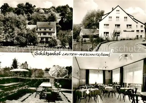 AK / Ansichtskarte 73852880 Lauten-Weschnitz Gasthaus zum Schuetzenhof Terrasse Gaststube Lauten-Weschnitz