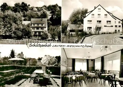 AK / Ansichtskarte  Lauten-Weschnitz Gasthaus zum Schuetzenhof Terrasse Gaststube Lauten-Weschnitz