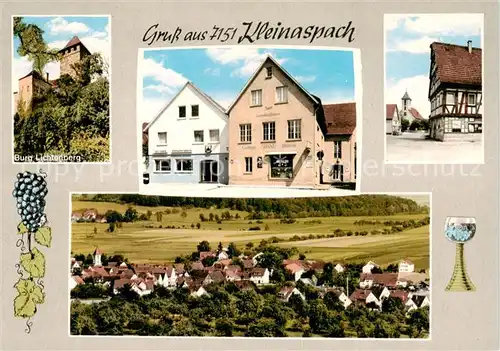 AK / Ansichtskarte 73852906 Kleinaspach Burg Lichtenberg Gasthof Sonne Cafe uebele Panorama Kleinaspach