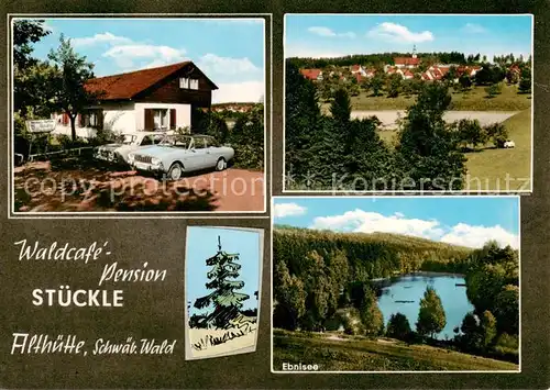 AK / Ansichtskarte  Althuette_Wuerttemberg Waldcafe Pension Stueckle Panorama Ebnisee Althuette Wuerttemberg