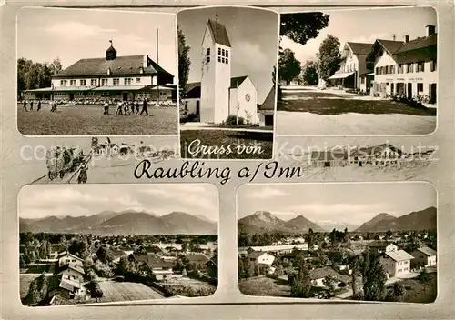 AK / Ansichtskarte  Raubling Teilansichten Kirche Panorama Raubling