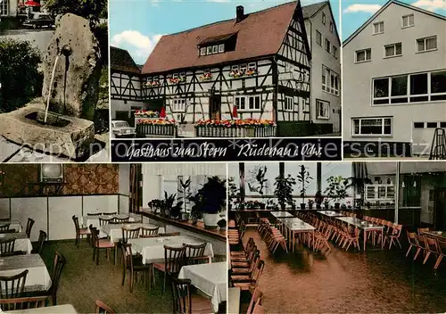 AK / Ansichtskarte  Ruedenau Gasthaus zum Stern Gastraeume Brunnen Ruedenau