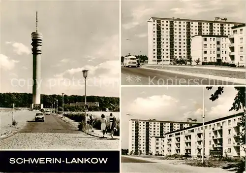 AK / Ansichtskarte  Lankow_Schwerin Fehrsehturm Hochhaeuser 