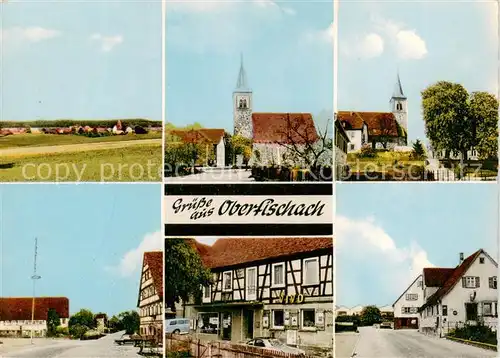 AK / Ansichtskarte  Oberfischach_Schwaebisch-Hall Panorama Kirchen Ortspartien 