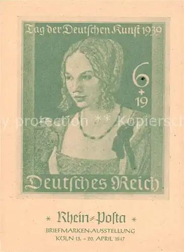 AK / Ansichtskarte  Koeln__Rhein Rhein Posta Briefmarken Ausstellung 