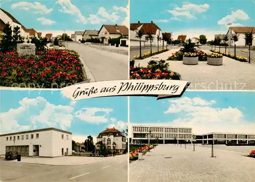 AK / Ansichtskarte  Philippsburg_Baden Ortspartien Stadthalle Philippsburg_Baden