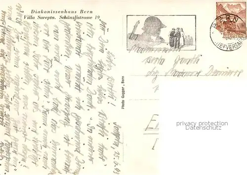 AK / Ansichtskarte  Bern_BE Diakonissenhaus Bern Villa Sarepta Bern_BE