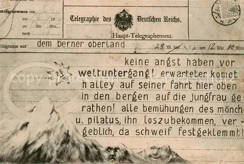 AK / Ansichtskarte  Pilatus_NW Telegraphiekarte des Deutschen Reiches 