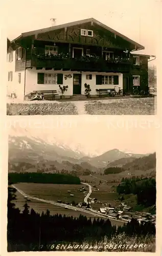 AK / Ansichtskarte  Langenwang_Fischen_Oberstdorf Haus Bergheil Gaestehaus Pension Panorama Alpen 