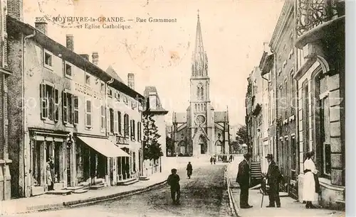 AK / Ansichtskarte  Moyeuvre-Grande_Gross-Moyeuvre_57_Moselle Rue Grammont Eglise Catholique 