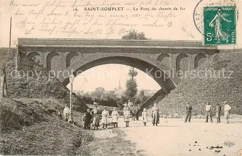 AK / Ansichtskarte  Saint-Souplet_Nord Pont du chemin de fer Eisenbahnbruecke Saint-Souplet_Nord
