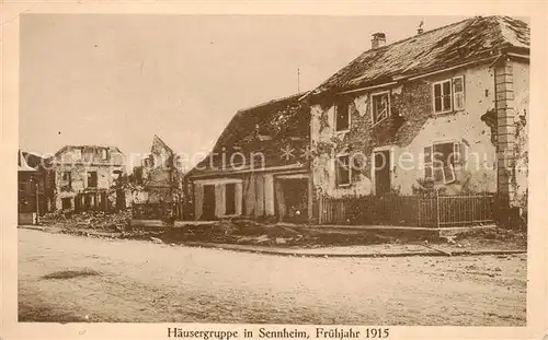 AK / Ansichtskarte  Sennheim_68_Haut-Rhin Haeusergruppe Fruehjahr 1915 Truemmer 1. Weltkrieg