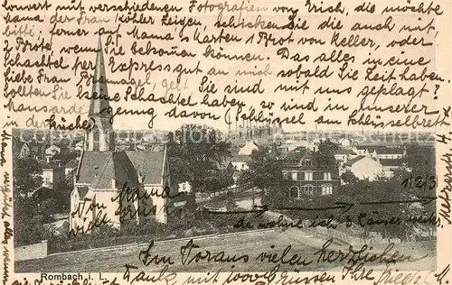 AK / Ansichtskarte  Rombach_57_Moselle_Rombas Ansicht mit Kirche Pruefstempel 