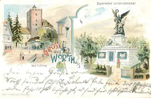 AK / Ansichtskarte  Woerth__Sauer_67_Alsace Schloss Bayerisches Landesdenkmal Kuenstlerkarte Deutsche Reichspost 