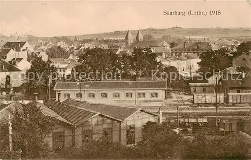 AK / Ansichtskarte  Saarburg_Lothringen_Sarrebourg_57 Stadtpanorama Bahnhof 