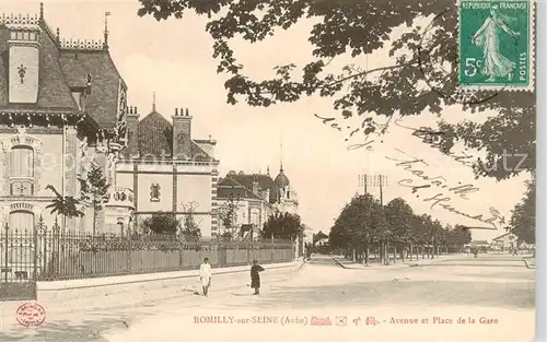 AK / Ansichtskarte  Romilly-sur-Seine_10_Aube Avenue et Place de la Gare 