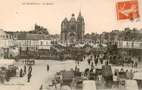 AK / Ansichtskarte  Le_Neubourg_27_Eure Le Marché Eglise 