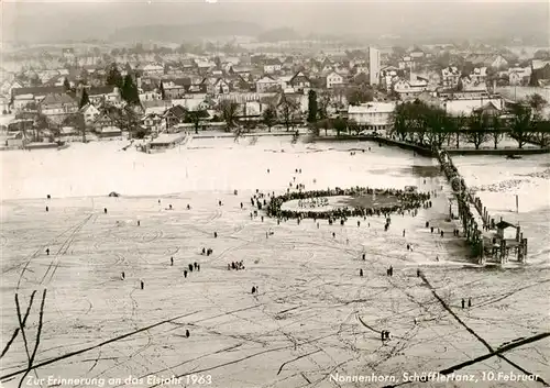 AK / Ansichtskarte 73853382 Nonnenhorn Schaefflertanz Zur Erinnerung an das Eisjahr 1963 Nonnenhorn