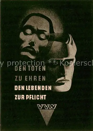 AK / Ansichtskarte 73853425 Leipzig Offizielle Postkarte VVN Vereinigung der Verfolgten des Naziregimes Kuenstlerkarte Leipzig