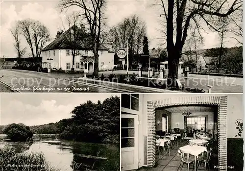 AK / Ansichtskarte  Gruenhagen Landhaus Gruenhagen an der Ilmenau Klubzimmer Tankstelle Gruenhagen