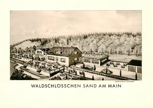 AK / Ansichtskarte 73853444 Zeil_Main Waldschloesschen Sand Illustration Zeil_Main