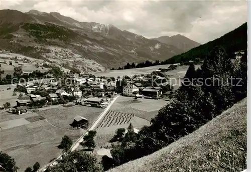 AK / Ansichtskarte  Fideris Panorama Blick gegen Raetschenfluh und Saaser Calanda Fideris