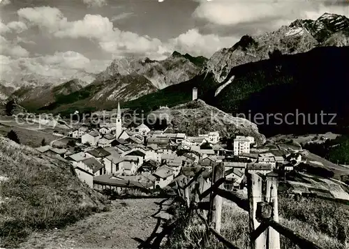 AK / Ansichtskarte  Ardez_GR Panorama Bergdorf Alpen 