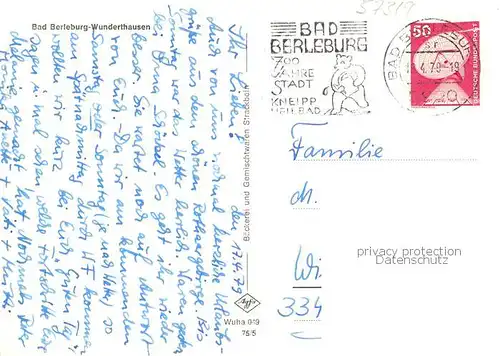 AK / Ansichtskarte  Wunderthausen_Bad_Berleburg Teilansicht 