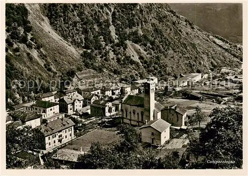 AK / Ansichtskarte  Campocologno_GR Blick ins Tal auf den Ort mit Kirche 
