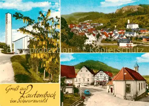 AK / Ansichtskarte  Lautenbach_Gernsbach_Schwarzwald KIrche Panorama Ortspartie 