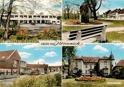 AK / Ansichtskarte  Noervenich Schule Anlagen Ortspartie Burg Gymnich Noervenich