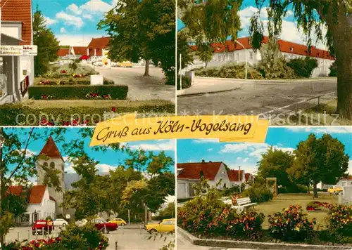 AK / Ansichtskarte 73853586 Vogelsang_Koeln Ortspartien Kirche Park Vogelsang Koeln