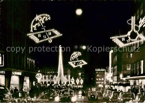 AK / Ansichtskarte 73853597 Essen__Ruhr Im Licht Blick auf den Gildenplatz 