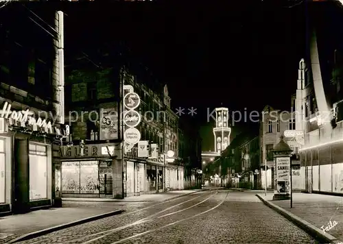 AK / Ansichtskarte  Fuerth_Bayern Schwabacher Strasse und Rathausturm beleuchtet Fuerth Bayern