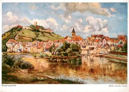 AK / Ansichtskarte  Burglengenfeld_Bayern Blick von der Naab Gemaelde