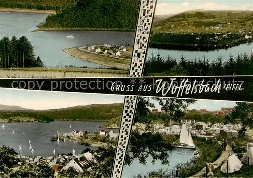 AK / Ansichtskarte  Woffelsbach_Simmerath Teilansichten mit Rursee und Campingplatz
