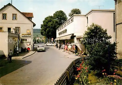 AK / Ansichtskarte  Bad_Soden-Salmuenster Brueckenstrasse mit Kaufhaus Zimmer und Gaststaette Zur Hoffnung Bad_Soden-Salmuenster