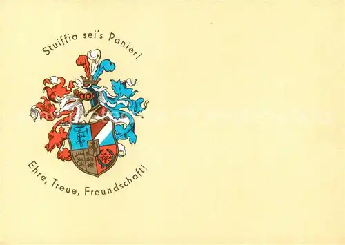 AK / Ansichtskarte  Stuttgart Stuiffa seis Panier Wappen Stuttgart