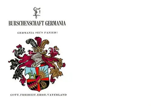 AK / Ansichtskarte 73853644 Giessen__Lahn Burschenschaft Germania Giessen Wappen 