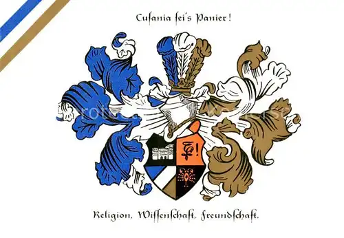 AK / Ansichtskarte 73853646 Trier Kath Studentenverbindung Cusania Wappen Trier