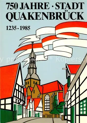 AK / Ansichtskarte 73853665 Quakenbrueck Festpostkarte zum Stadtjubilaeum der Stadt Quakenbrueck Quakenbrueck